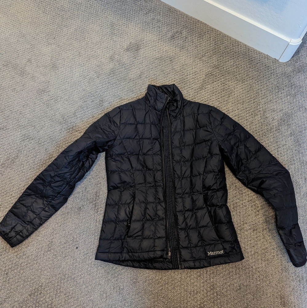 Black Women's marmot down jacket